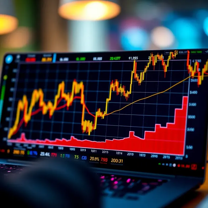 A graph showing upward trends in Forex trading within the South African market