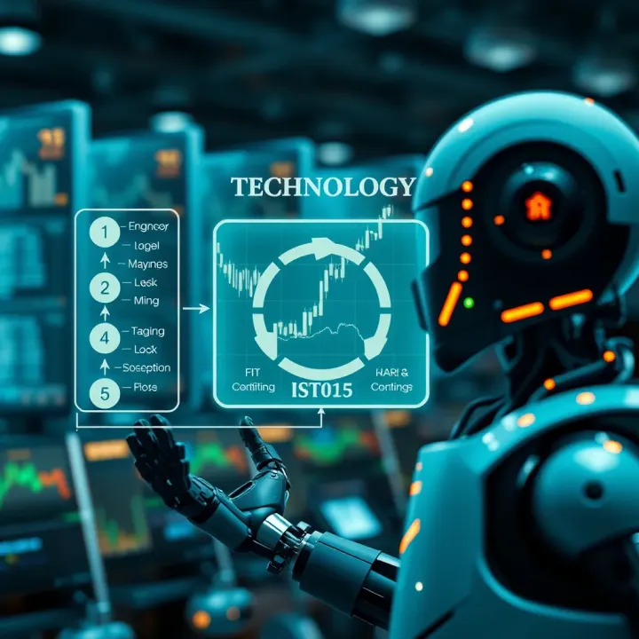 Diagram illustrating the technology behind forex trading robots and their operational framework