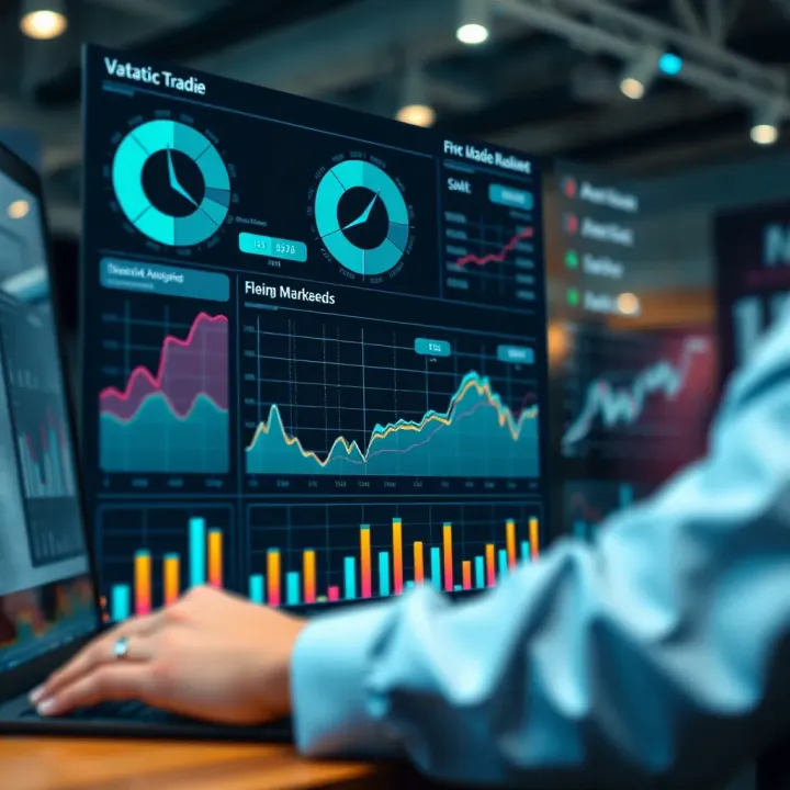 Strategic Decision-Making in Commerce Through Data Analysis Data analysis dashboard illustrating strategic decision-making in commerce