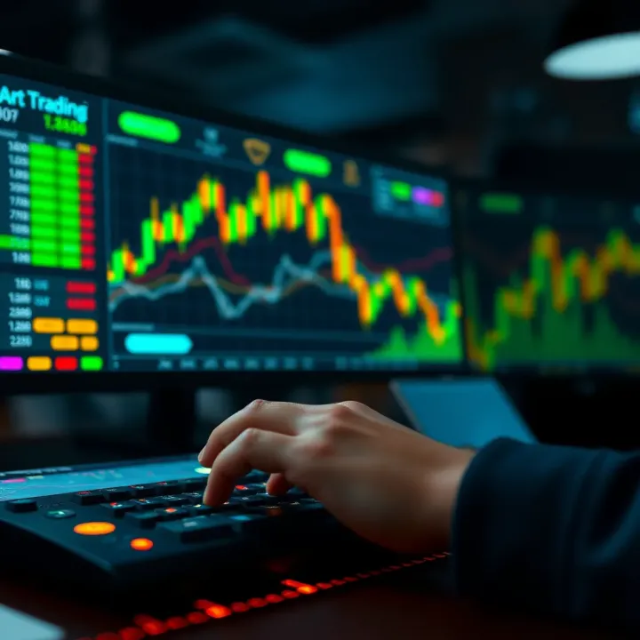 Technology and Risk Management in Smart Trading Conceptual illustration of technology tools and risk management in trading
