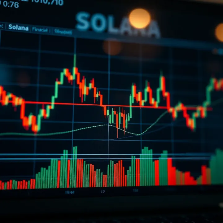 Technical Analysis of Solana Price Trends Technical chart illustrating Solana price trend with support and resistance levels marked