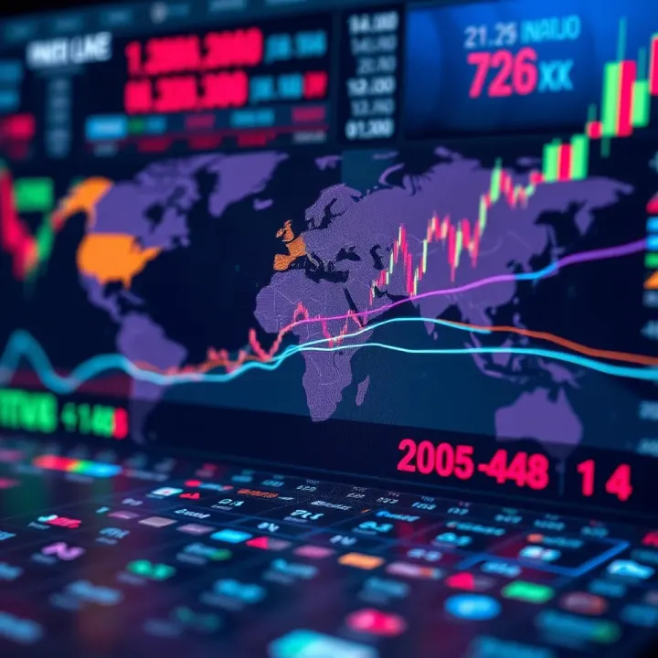 Diversification Strategy with Trading Indices Illustration of diversified investment portfolio using global and local trading indices