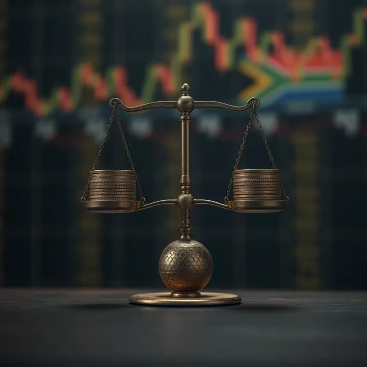 Visual representation of risk and reward balance in binary trading tailored for South African traders