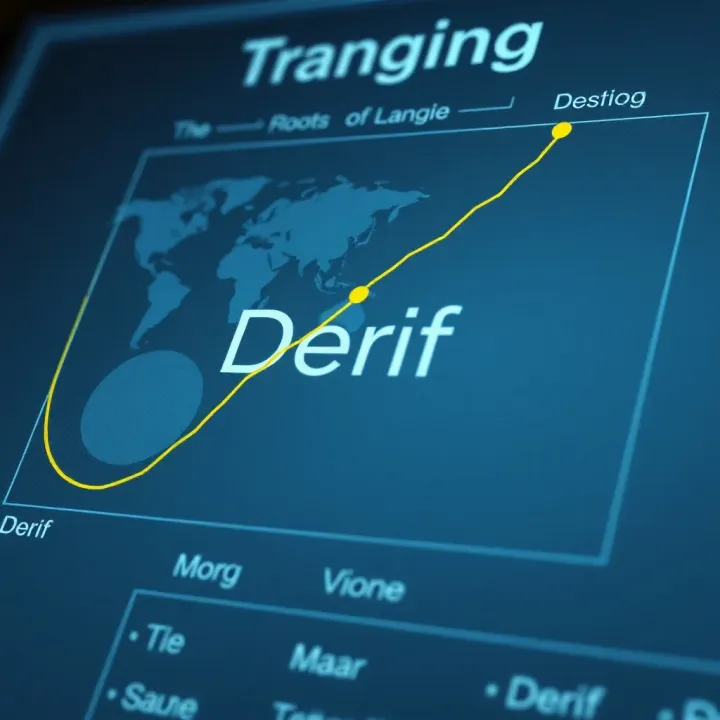 Illustration showing the linguistic roots and evolution of the term 'derif' across different languages