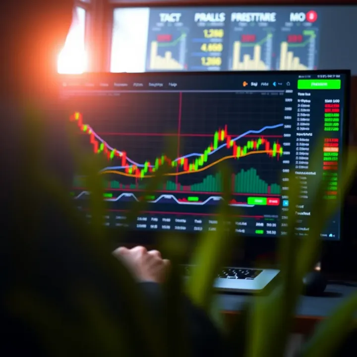 Screenshot of Deriv platform showing a binary options trading interface with charts and market indicators