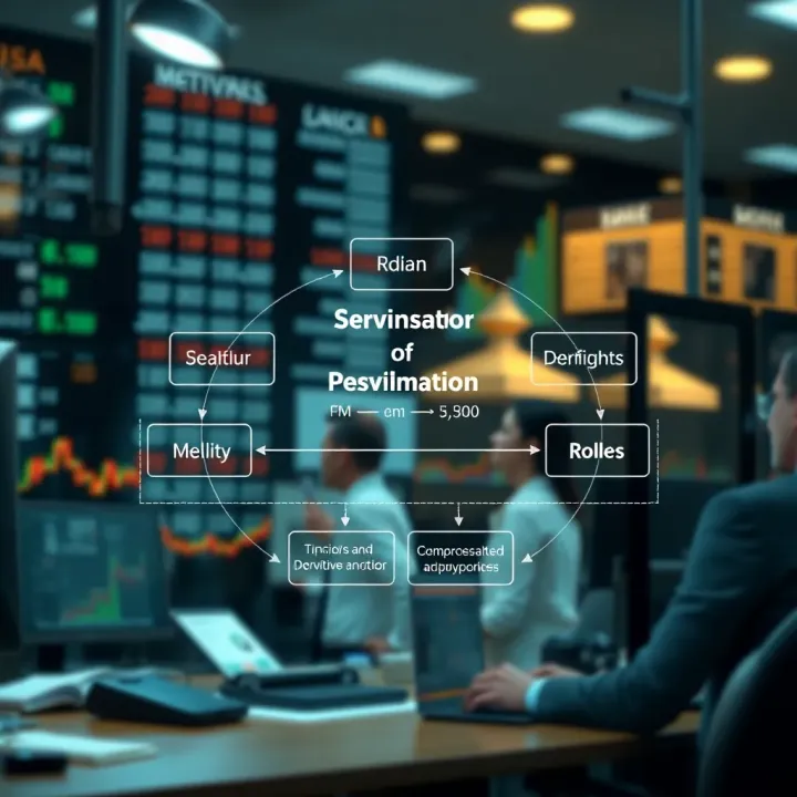 Diagram illustrating the functions and roles of derivative brokers in financial markets