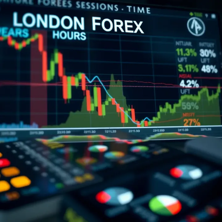 Chart showing London forex trading session hours and their overlap with Asian and New York sessions