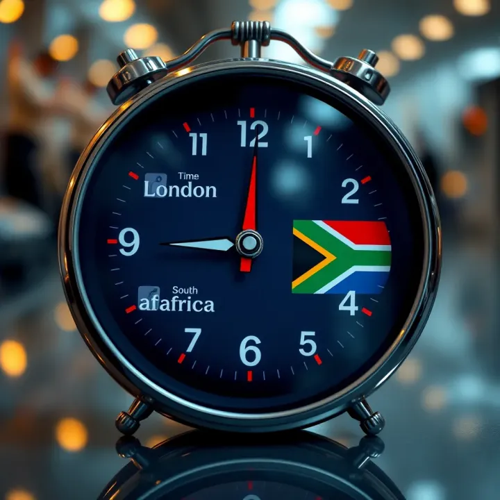 World clock displaying London and South Africa forex session overlap times