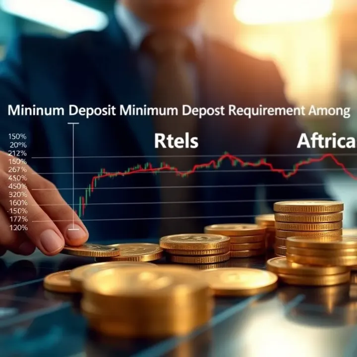 Comparison of Minimum Deposit Requirements Among South African Brokers Diagram showing the comparison of minimum deposit requirements among South African brokers