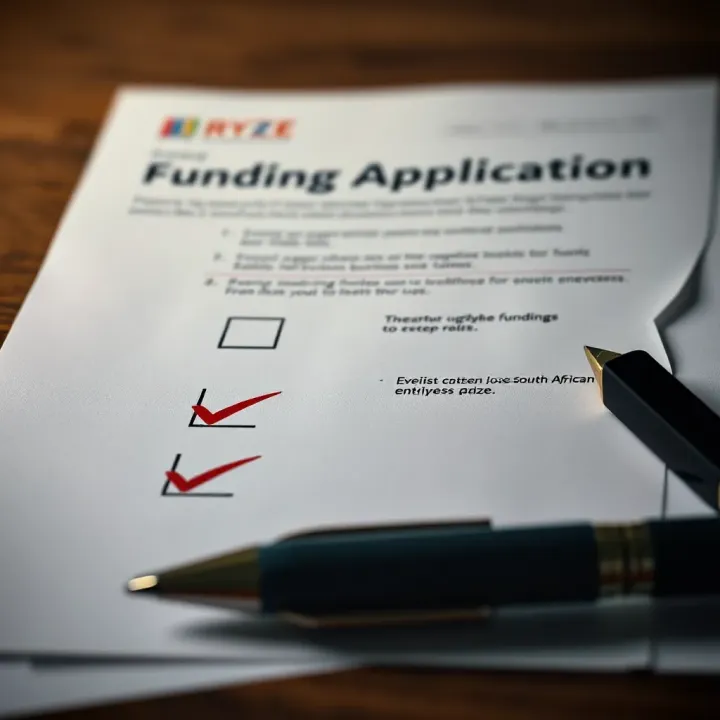 Funding Application Criteria and Guidance for Entrepreneurs Conceptual graphic of a business funding application with checklist and approval icons