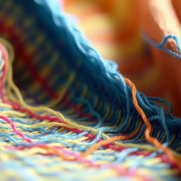 Colorful synthetic fibers woven into durable fabric
