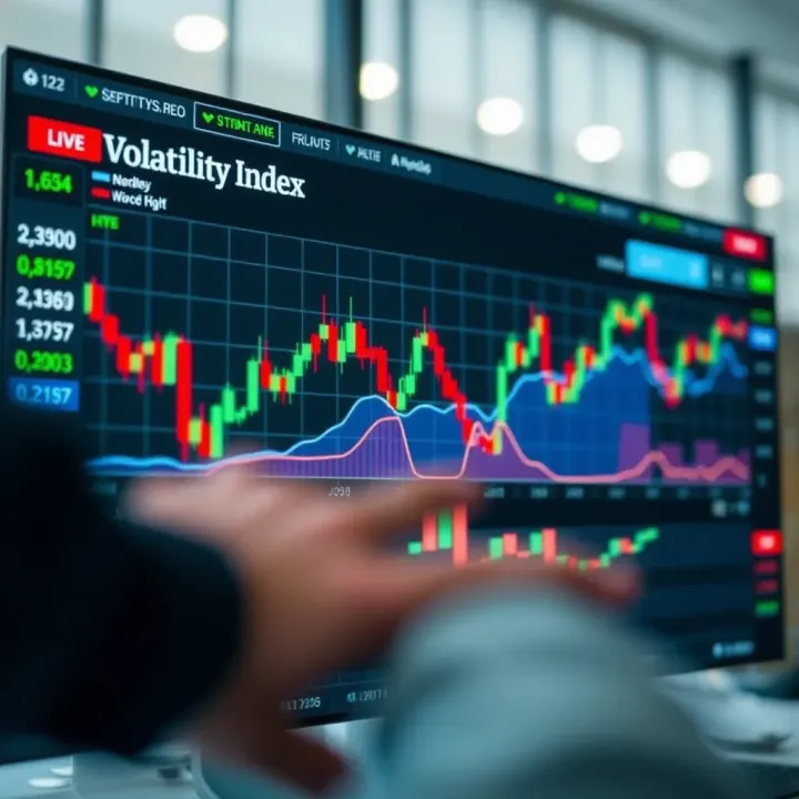 Chart illustrating the fluctuations of the Volatility Index over time alongside stock market performance