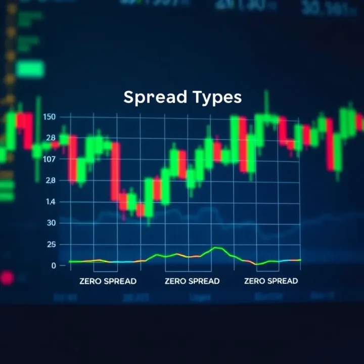 Graph illustrating the difference between zero spread and standard forex account spreads