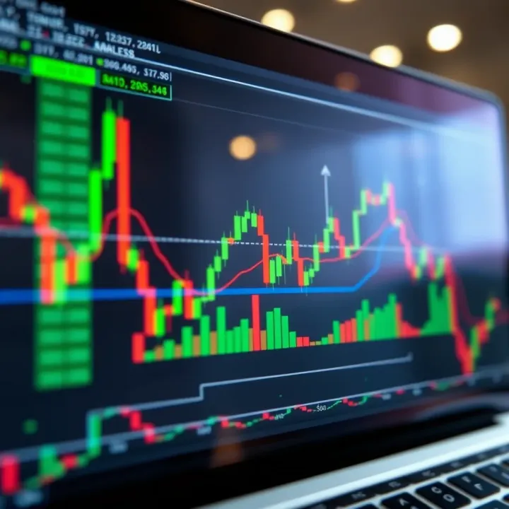 Technical indicators overlaid on a TradingView chart illustrating market trends and patterns