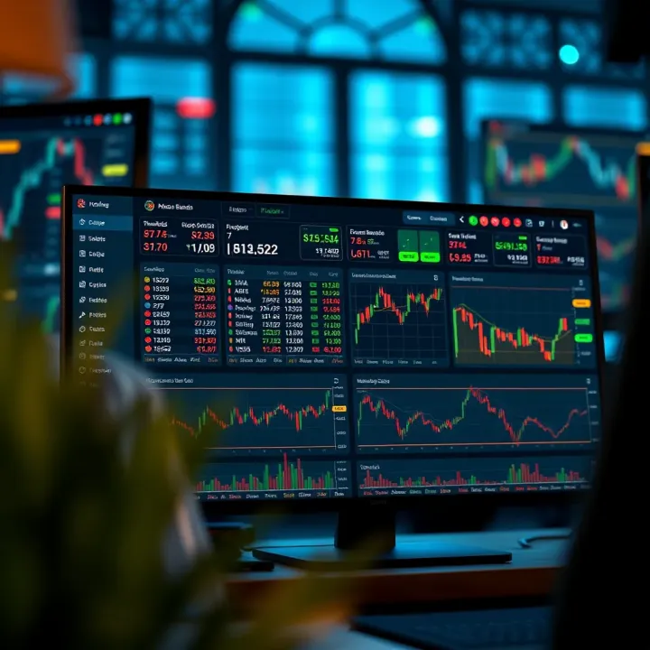 Dashboard showing various trading options and tools on Vault Markets platform