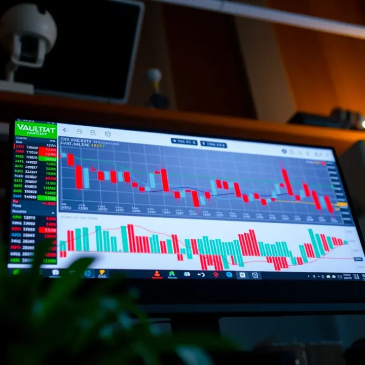 Vault Markets Trading Platform Interface User interface of Vault Markets trading platform showing various trading instruments and real-time market data
